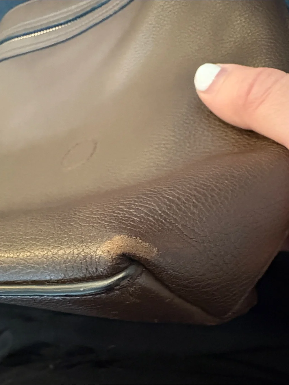 Coach Brown Leather Messenger Bag with Black Strap